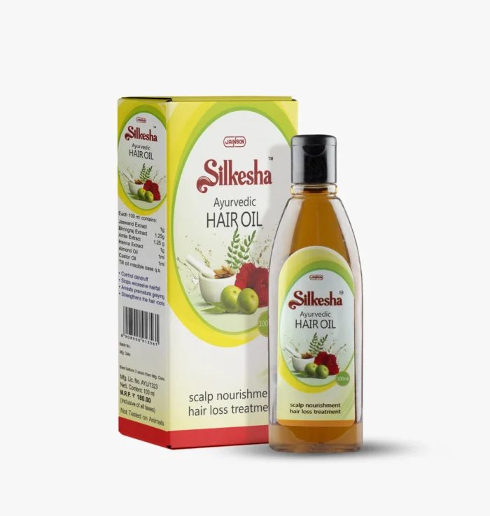 Silkesha Ayurvedic Hair Oil – For Hair Fall Control, Hair Growth & Complete Hair Care - Image 1